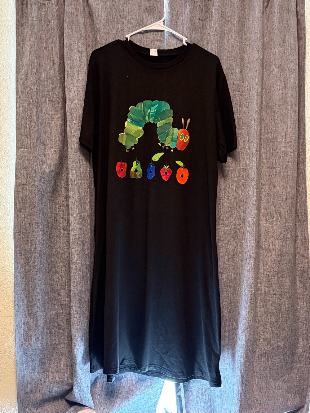 Black 'The Very Hungry Caterpillar' Graphic Tee Dress